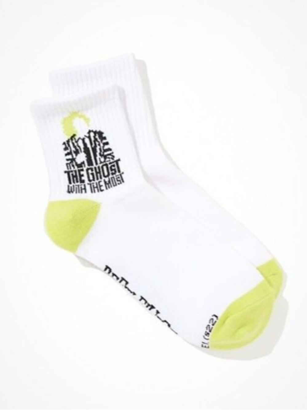 American Eagle Women Beetlejuice “The Ghost With The Most” Boyfriend Socks NWT